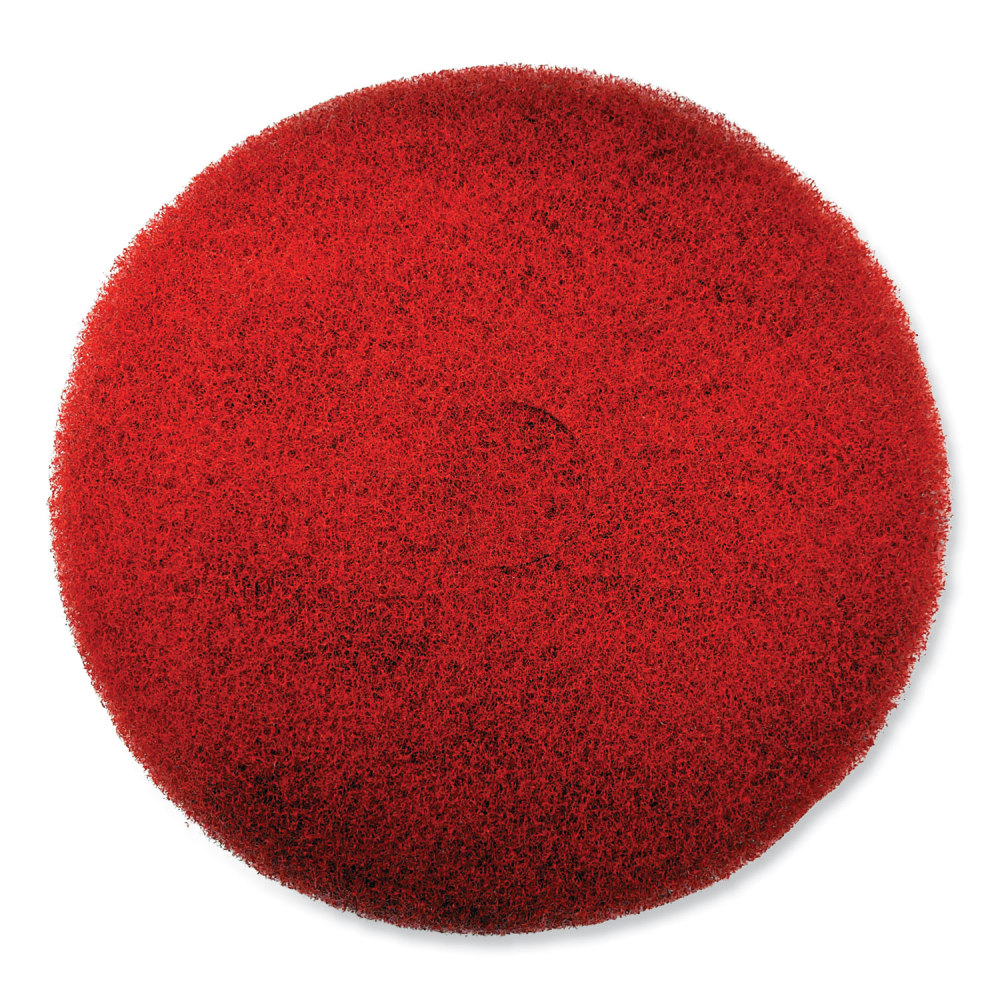 SC Johnson Professional EZ CARE Heavy Duty Scrub Pad, 20in Diameter, Red/Gray, 5/Carton MPN:311181