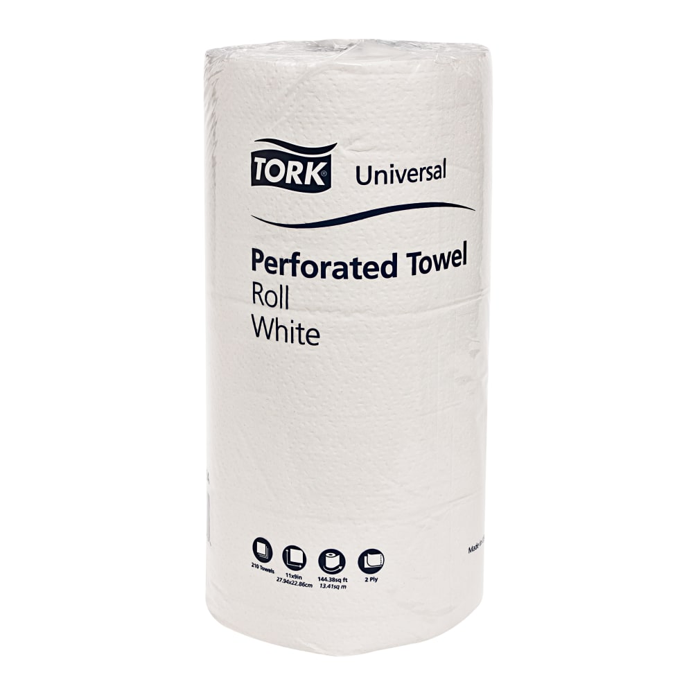 SCA Tissue Tork Universal 2-Ply Paper Towels, 100% Recycled, 210 Sheets Per Roll, Pack Of 12 Rolls MPN:HB1995A