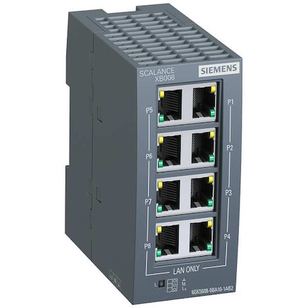 SCALANCE XB008 Unmanaged Industrial Ethe MPN:6GK50080BA101AB2
