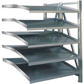 Steel Pick Shelving / 5 Level / Double /Tilt / Straight / 78