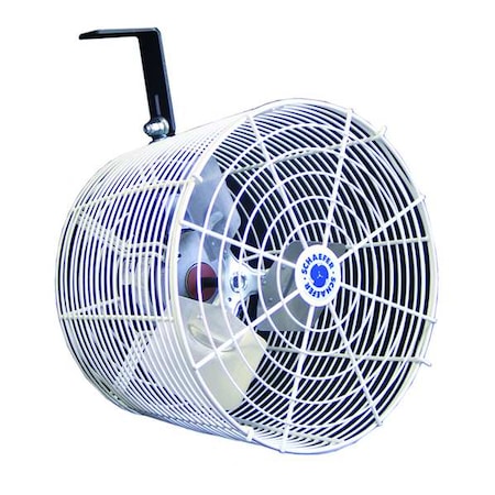 Standard Duty Industrial Fan, Wall Mount, 12 in Blade Dia, 115/230V, 1, 470 cfm, Non-Oscillating MPN:GVK12