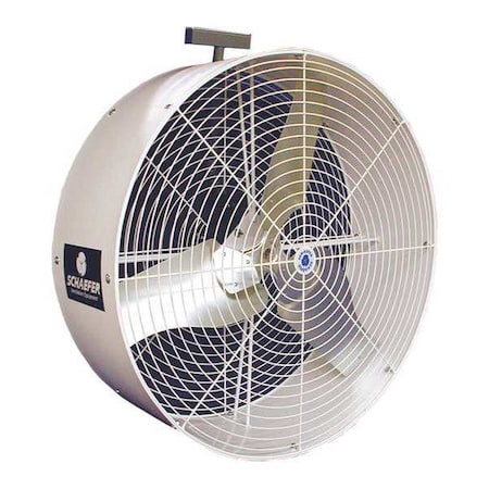 Standard Duty Industrial Fan, Wall Mount, 36 in Blade Dia, 115/230V, 11, 400 cfm, Non-Oscillating MPN:GVK36