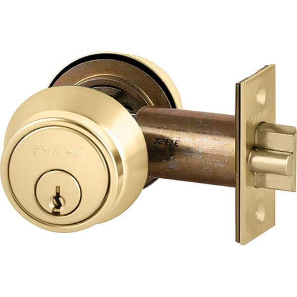 Deadbolts, Deadbolt Type: Deadlocking Latch , Lock Type: Double Cylinder , Finish: Lacquered , Hand Orientation: Non-Handed  MPN:B252P6 605