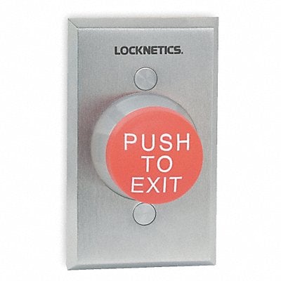 Push to Exit Button Red Steel MPN:623RD EX