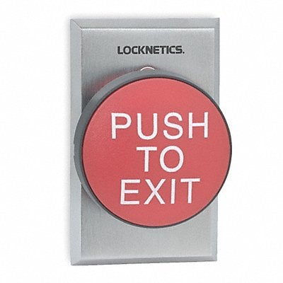 Push to Exit Button Red Steel MPN:625RD EX