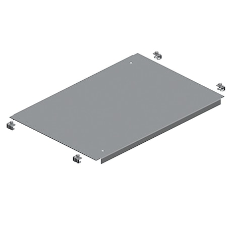 Plain cable gland plate, PanelSeT SFN, Spacial SF, for electrical enclosure W600 D400mm, fixed by clips MPN:NSYEC64