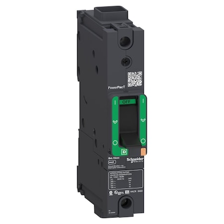 Molded Case Circuit Breaker, POWERPACT B Series, 20A, 1 Pole, 347/600V AC, 25kA at 240V AC, B Curve MPN:BDF16020