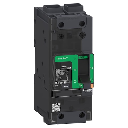 Molded Case Circuit Breaker, POWERPACT B Series, 15A, 2 Pole, 347/600V AC, 25kA at 240V AC, B Curve MPN:BDF26015