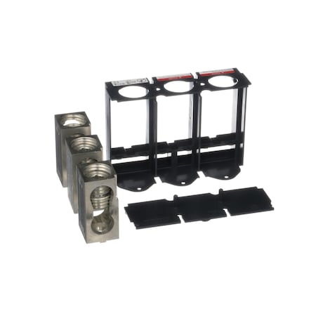 Circuit breaker accessory, PowerPacT L, lug kit, mechanical, 400/600A, 3/0 AWG to 500kcmil, copper, short shield, qty 3 MPN:CU600LF52K3
