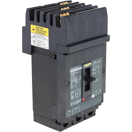Molded Case Circuit Breaker, POWERPACT H Series, 150A, 3 Pole, 600V AC, 25kA at 240V AC MPN:HDA36150U33X