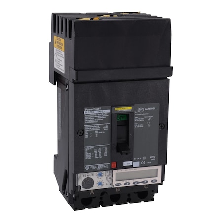 Molded Case Circuit Breaker, POWERPACT H Series, 60A, 3 Pole, 600V AC, 100kA at 240V AC MPN:HJA36060U43X