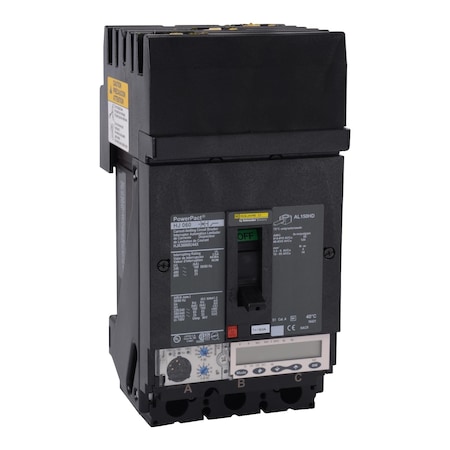 Molded Case Circuit Breaker, POWERPACT H Series, 60A, 3 Pole, 600V AC, 100kA at 240V AC MPN:HJA36060U44X