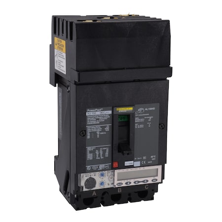 Molded Case Circuit Breaker, POWERPACT H Series, 100A, 3 Pole, 600V AC, 100kA at 240V AC MPN:HJA36100U44X