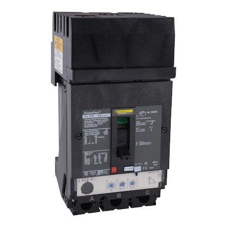 Molded Case Circuit Breaker, POWERPACT H Series, 150A, 3 Pole, 600V AC, 100kA at 240V AC MPN:HJA36150U31X