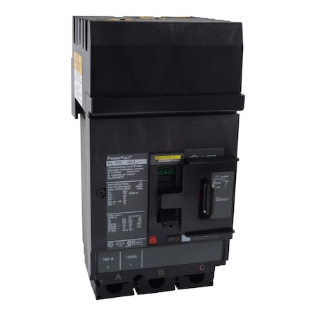 Molded Case Circuit Breaker, POWERPACT H Series, 100A, 3 Pole, 600V AC, 125kA at 240V AC MPN:HLA36100U43X