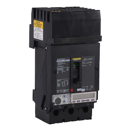 Molded Case Circuit Breaker, POWERPACT J Series, 250A, 3 Pole, 600V AC, 25kA at 240V AC MPN:JDA36250U43X