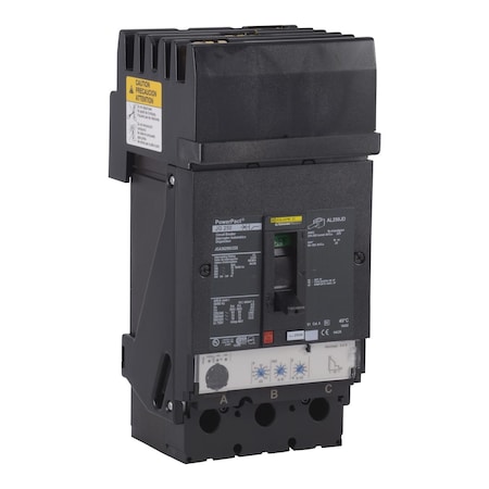 Molded Case Circuit Breaker, POWERPACT J Series, 250A, 3 Pole, 600V AC, 65kA at 240V AC MPN:JGA36250U33X