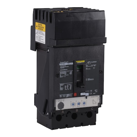Molded Case Circuit Breaker, POWERPACT J Series, 250A, 3 Pole, 277/480V AC, 100kA at 240V AC MPN:JJA34250WU31X