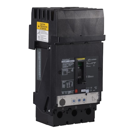Molded Case Circuit Breaker, POWERPACT J Series, 250A, 3 Pole, 600V AC, 100kA at 240V AC MPN:JJA36250U31X
