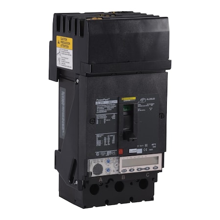 Molded Case Circuit Breaker, POWERPACT J Series, 250A, 3 Pole, 600V AC, 125kA at 240V AC MPN:JLA36250U44X