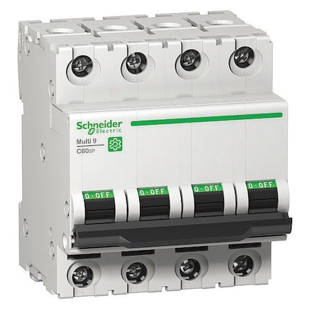 Miniature Circuit Breaker, C60SP Series, 13A, 4 Pole, 240/415/440V AC, 14kA at 240V AC, B Curve MPN:M9F21413