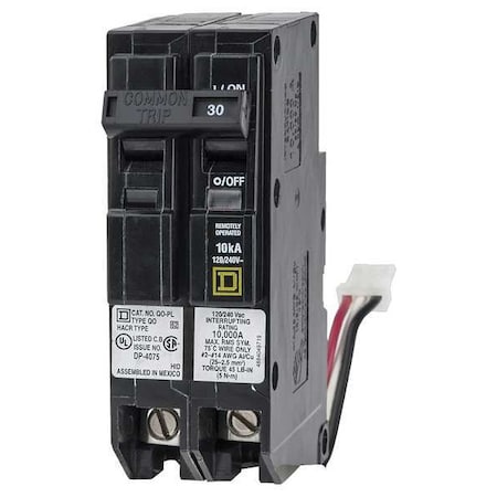 Miniature Circuit Breaker, QO Series, 30A, 2 Pole, 120/240V AC, 10kA at 120/240V AC MPN:QO230PLILC
