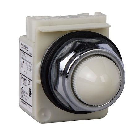 Pilot light, Harmony 9001K, metal, polycarbonate, domed, white, 30mm, LED white, 24.28V MPN:9001KP35LWW9