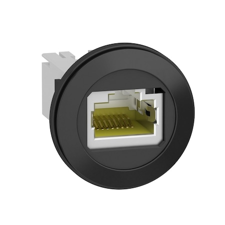 Panel mounted RJ45 port, Harmony XB5, plastic, 22mm, for ethernet interface, RJ45 jack MPN:XB5PRJ45