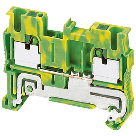 Terminal Block, Pass-Through, 1 Pole, 20 A, 600 V, 12 AWG, Green, Yellow MPN:NSYTRP22PE