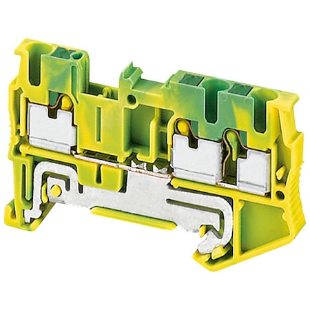 Terminal Block, Pass-Through, 1 Pole, 20 A, 600 V, 12 AWG, Green, Yellow MPN:NSYTRP23PE