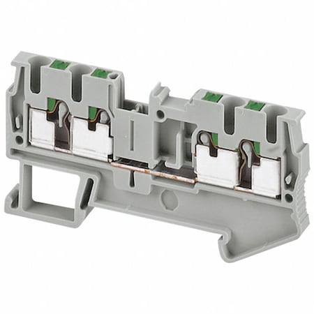Terminal Block, Pass-Through, 1 Pole, 20 A, 600 V AC, 12 AWG, Gray MPN:NSYTRP24
