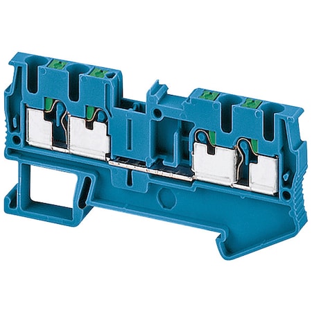 Terminal Block, Pass-Through, 1 Pole, 20 A, 600 V AC, 12 AWG, Blue MPN:NSYTRP24BL