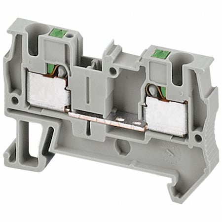 Terminal Block, Pass-Through, 1 Pole, 30 A, 600 V AC, 10 AWG, Gray MPN:NSYTRP42