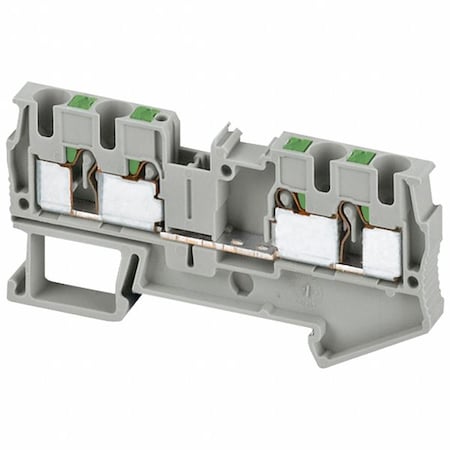 Terminal Block, Pass-Through, 1 Pole, 30 A, 600 V AC, 10 AWG, Gray MPN:NSYTRP44