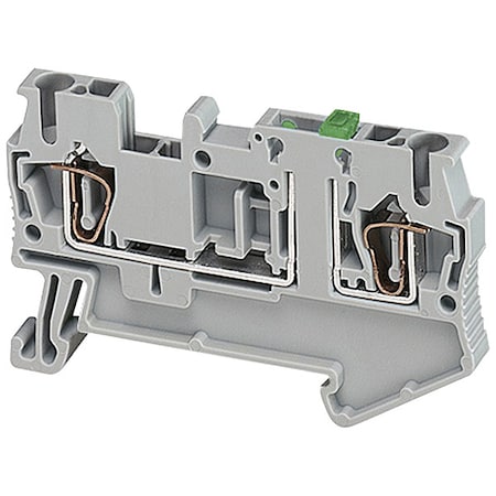 Terminal Block, Blade Disconnect, 1 Pole, 16 A, 600 V AC, 12 AWG, Gray MPN:NSYTRR22SC