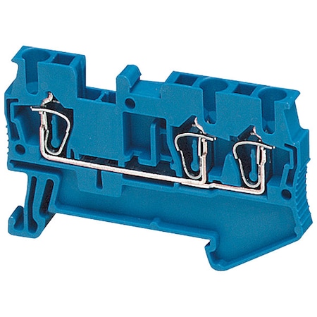 Terminal Block, Pass-Through, 1 Pole, 20 A, 600 V AC, 12 AWG, Blue MPN:NSYTRR23BL