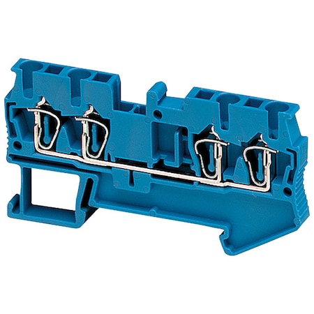 Terminal Block, Pass-Through, 1 Pole, 20 A, 600 V AC, 12 AWG, Blue MPN:NSYTRR24BL