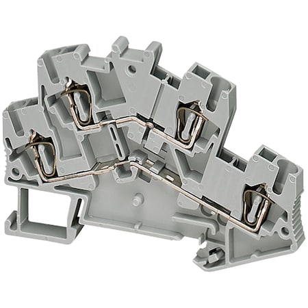 Terminal Block, Pass-Through, 20 A, 600 V AC, Gray MPN:NSYTRR24D
