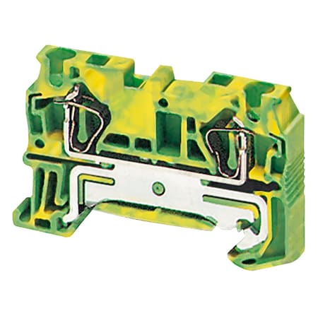 Terminal block, Linergy TR, spring type, protective earth, 2 points, 4sq mm, green-yellow, set of 50 MPN:NSYTRR42PE