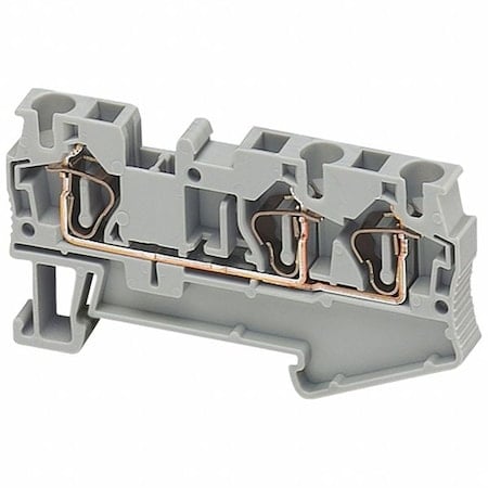 Terminal Block, Pass-Through, 1 Pole, 30 A, 600 V AC, 10 AWG, Gray MPN:NSYTRR43