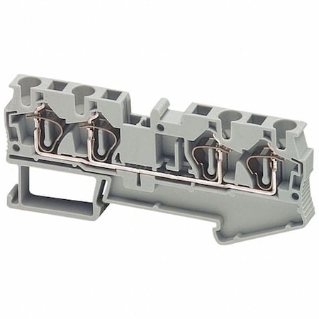 Terminal Block, Pass-Through, 1 Pole, 30 A, 600 V AC, 10 AWG, Gray MPN:NSYTRR44