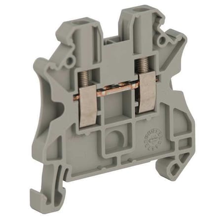 Terminal Block, Pass-Through, 1 Pole, 20 A, 1, 000 V AC, 12 AWG, Screw Termination, Gray MPN:NSYTRV22
