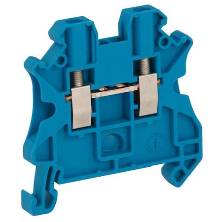 Terminal Block, Pass-Through, 1 Pole, 20 A, 1, 000 V AC, 12 AWG, Screw Termination, Blue MPN:NSYTRV22BL