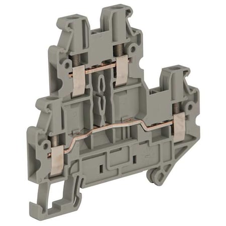 Terminal Block, Pass-Through, 2 Pole, 20 A, 600 V AC, 12 AWG, Screw Termination, Gray MPN:NSYTRV24D