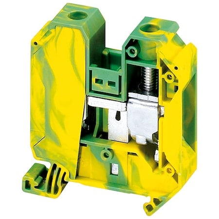 Terminal Block, Grounding, 1 Pole, 150 A, 600 V, 1/0 AWG, Green, Yellow MPN:NSYTRV352PE