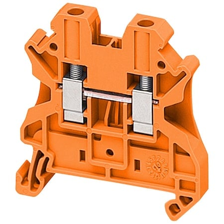 Terminal Block, Pass-Through, 1 Pole, 30 A, 1, 000 V AC, 10 AWG, Orange MPN:NSYTRV42AR