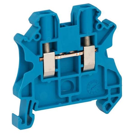 Terminal Block, Pass-Through, 1 Pole, 30 A, 1, 000 V AC, 10 AWG, Screw Termination, Blue MPN:NSYTRV42BL