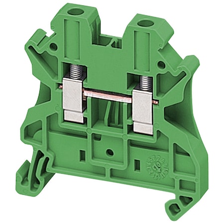 Terminal Block, Pass-Through, 1 Pole, 30 A, 1, 000 V AC, 10 AWG, Green MPN:NSYTRV42GN
