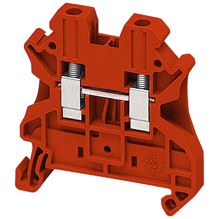 Terminal Block, Pass-Through, 1 Pole, 30 A, 1, 000 V AC, 10 AWG, Screw Termination, Red MPN:NSYTRV42RD