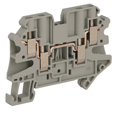 Terminal Block, Pass-Through, 1 Pole, 30 A, 500 V AC, 10 AWG, Screw Termination, Gray MPN:NSYTRV44